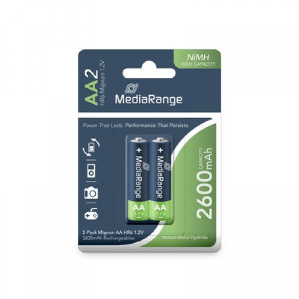 Baterije punjive 2600mah MediaRange 1/2