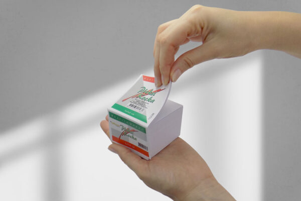 Blok kocka za beleške 7x7x5cm lajmovana