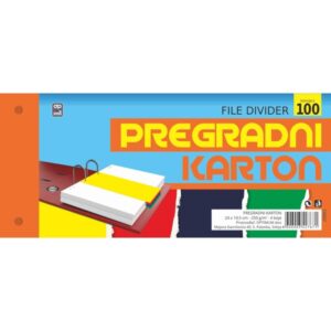 Pregradni karton uski 240x105mm