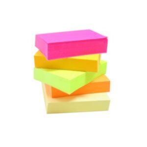 Samolepljivi blok 75x75 100listova fluorescentni