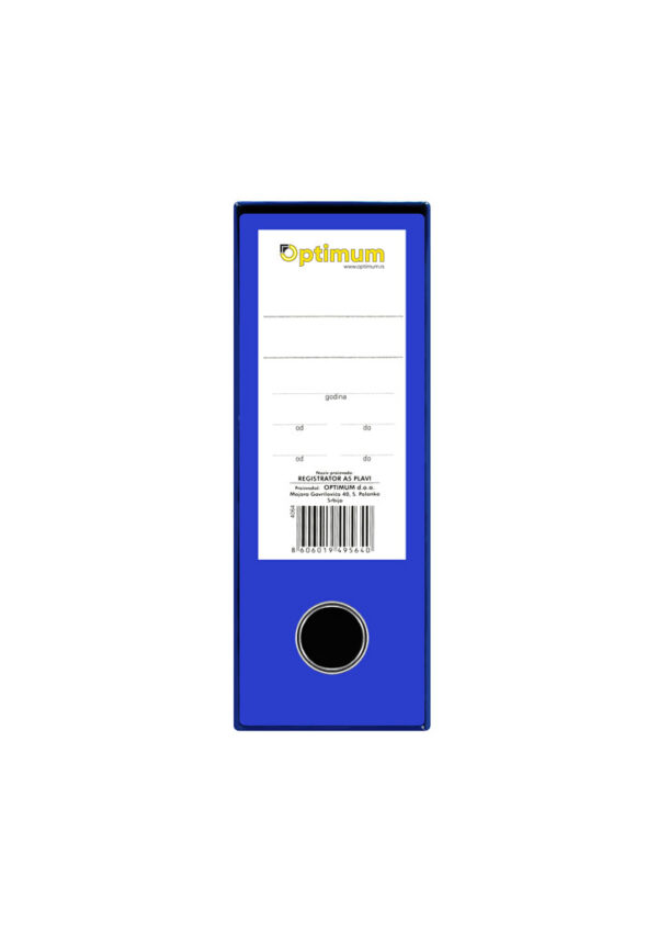 Registrator A5 sa kutijom OPTIMUM plavi