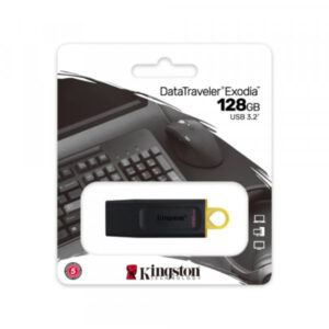 Flash USB 128GB Kingston 3.2 DT Exodia žuto crni