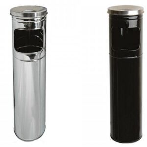 Kanta za otpatke + pepeljara 10 litara crna/ inox