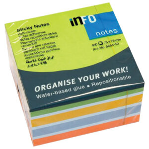 Blok kocka samolepljiva/ Brilliant mix svetlo zeleni